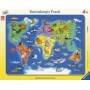 Ravensburger - Ravensburger 6641 Puzzle Weltkarte mit T
