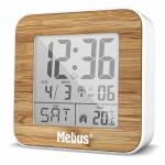 Mebus - 27247 Wei�/Holzoptik Funkwecker digital