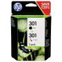 Hp - Tinte 301 N9J72AE Combo 2er Pack Schwarz & Color (Cyan/Magenta/Gelb) [EURO-Version]