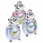 Mebus - 26637 Kinder-Quarzwecker Motiv Zebra farblich sortiert