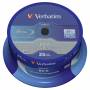1x25 Verbatim Bd R Blu Ray 25gb 6x Speed Datalife - 1x25 Verbatim BD-R Blu-Ray 25GB 6x Speed Datalife No-ID Cakebox