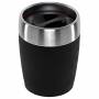 Emsa - TRAVEL CUP Thermobecher (schwarz/edelstahl, 0,2 Liter)