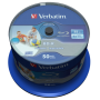 Verbatim - 1x50 Verbatim BD-R Blu-Ray 25GB 6x Speed DL Wide Printable CB