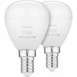 Signify Philips - Signify Philips Hue White&Col. Amb. E14 Luster Tropf Doppelpack 470lm [Energieklasse F] (929003573602)