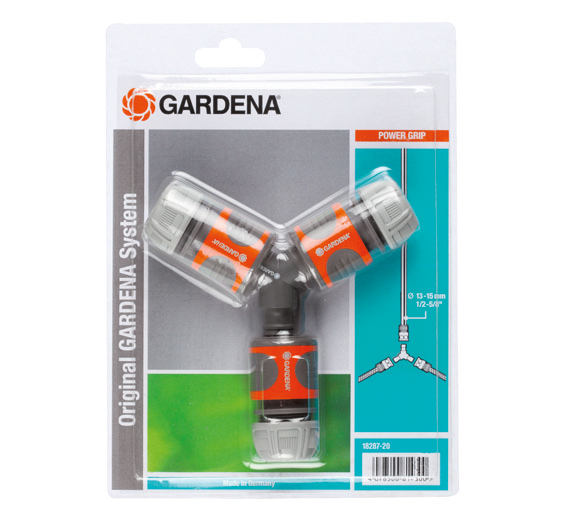 Gardena - Abzweig-Satz fr 13mm (1/2)- und 15mm (5/8?)-Schluche, Schlauchstck