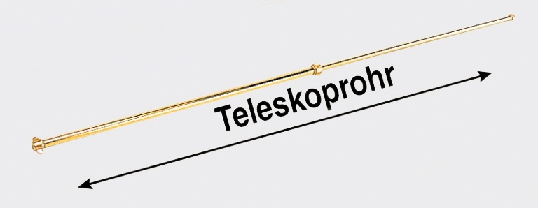 Gloria - GLORIA Messing-Teleskop-Verlngerungsrohr, Stufenlos ausziehbar von 1,0 auf 2,0 m (132.0000)