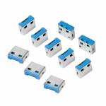 10 Schl�sser Ohne Schl Logilink Usb Sicherheitsschloss - USB-A-Port Schloss (10x Schl�sser) [DE-Version, German Keyboard]
