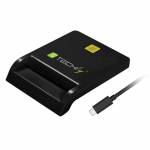 Techly - Smart Card USB-CTM Chipkartenleser, USB 2.0, wei�