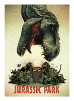 Jurassic World: Trefl -Puzzle 1000 Premium Plus -Jurassic - Puzzle Jurassic Park Movie Poster