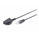Shiverpeaks - S/CONN maximum connectivity TAE-F Stecker auf RJ45 Stecker, VDSL Routerkabel, schwarz, 1,5m (12-09155)
