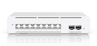 Ubiquiti - Compact professional-grade 8-port, Layer 3 EtherlightingT PoE++ switch with (8) 10 GbE (USW-PRO-XG-8-POE)