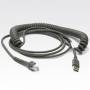 Zebra - USB-Kabel, 2,7m, gedreht USB-Kabel (Typ A): 2,7m, gedreht, Kabelcode U12 (CBA-U12-C09ZAR)