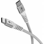 Wentronic - Goobay USB-C?-auf-USB-C?-Textilkabel mit Metallsteckern, 1 m, wei� (70193)