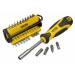 Stanley By Black & Decker - Multibit-Schraubendreher-Set (schwarz/gelb, 35-teilig)