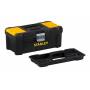 Stanley - Kunststoffbox Essential, 19 (schwarz/gelb, mit Organizer u. Metallschlie�en)
