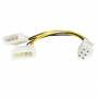 Startech - StarTech.com 15,20cm (6) LP4 TO 6 PIN PCIE ADAPTER StarTech.com 12cm LP4 Molex auf 6pin PCI Express Stromkabel - Molex / PCIe G