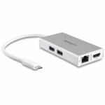 Startech - StarTech.com USB-C Multiport Adapter - USB-C Reise docking station mit 4k HDMI - 60W Power Delivery Pass-Through, GbE, 2x USB-A 
