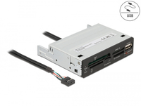Delock - DELOCK 3.5 USB 2.0 Card Reader 5 Slot + 1 x USB 2.0 Typ-A